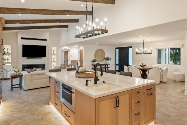 Paso Robles Geneseo Custom Home Build Great Room