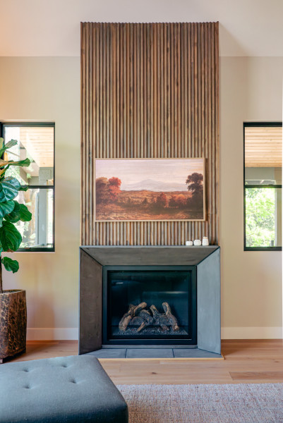 Templeton Foxtail Custom Home Build Fireplace